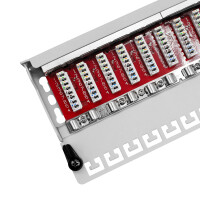 Patchpanel Patchfeld Cat.6A Desktop 10 Zoll 12-Port RJ45 ges