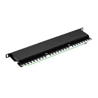 ProfiPatch Patchpanel Patchfeld Cat.6A 19 Zoll 24-Port RJ45 