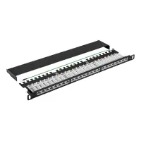 ProfiPatch Patchpanel Patchfeld Cat.6A 19 Zoll 24-Port RJ45 