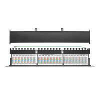 ProfiPatch Patchpanel Patchfeld Cat.6A 19 Zoll 24-Port RJ45 