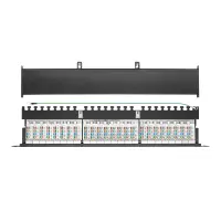 ProfiPatch Patchpanel Patchfeld Cat.6A 19 Zoll 24-Port RJ45 