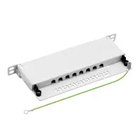 Patchpanel Patchfeld Cat.6A Desktop 10 Zoll 8-Port RJ45 gesc