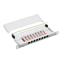 Patchpanel Patchfeld Cat.6A Desktop 10 Zoll 8-Port RJ45 gesc
