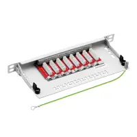 Patchpanel Patchfeld Cat.6A Desktop 10 Zoll 8-Port RJ45 gesc