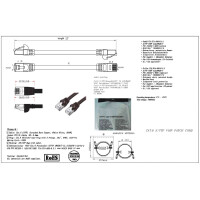 rj45 patch cable s/ftp cat.6 pvc short boot ul black 2