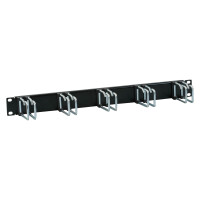 19inch 1u cable routing panel 5x metal double bracket 3