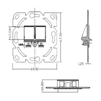 keystone frame set 2-port for keystones design capable tae 4