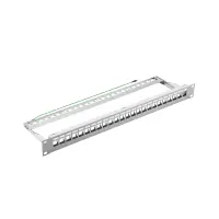 24x RJ45 Keystone Cat.6a 500Mhz 10Gbit werkzeuglos + 19 Zoll