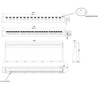 24x RJ45 Keystone Cat.6a 500Mhz 10Gbit werkzeuglos + 19 Zoll