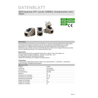 24x RJ45 Keystone Cat.6a 500Mhz 10Gbit werkzeuglos + 19 Zoll