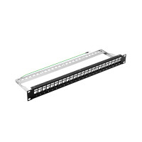 24x RJ45 Keystone Cat.6a 500Mhz 10Gbit werkzeuglos + 19 Zoll