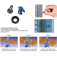50er Käfigmuttern Set zur Frontmontage 50x M6-Schrauben