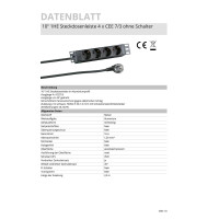 Steckdosenleiste Mehrfachsteckdose 10 Zoll 1HE Aluminium 4x 