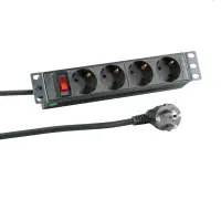 10inch 1u socket strip 4 x cee 7/3 with  gallery