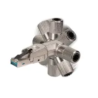Feldkonfektionierbarer Stecker RJ45 Cat6A Cat7 AWG22-27 gesc
