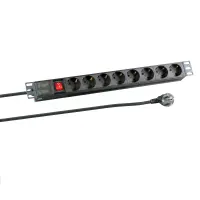 19inch 1u socket strip 8x cee 7/3 with s gallery