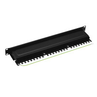 ProfiPatch Patchpanel Patchfeld Cat.6A 19 Zoll 24-Port RJ45 