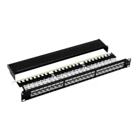 ProfiPatch Patchpanel Patchfeld Cat.6A 19 Zoll 24-Port RJ45 