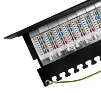 ProfiPatch Patchpanel Patchfeld Cat.6A 19 Zoll 24-Port RJ45 
