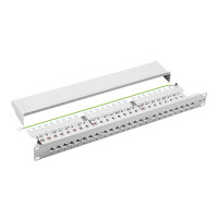 ProfiPatch Patchpanel Patchfeld Cat.6A 19 Zoll 24-Port RJ45 