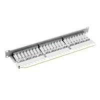 ProfiPatch Patchpanel Patchfeld Cat.6A 19 Zoll 24-Port RJ45 
