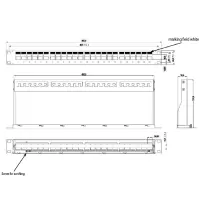 profipatch 19 inch distribution panel for keystone 24-port 1