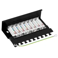 ProfiPatch Patchpanel Patchfeld Cat.6 Desktop 8-Port RJ45 ge