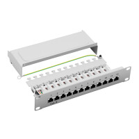 profipatch 10 inch patchpanel cat.6 250mhz shielded 12-port 