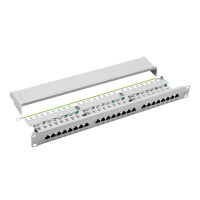 ProfiPatch Patchpanel Patchfeld Cat.6 19 Zoll 24-Port RJ45 g
