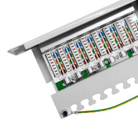 ProfiPatch Patchpanel Patchfeld Cat.6 19 Zoll 24-Port RJ45 g