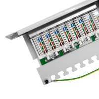 ProfiPatch Patchpanel Patchfeld Cat.6 19 Zoll 24-Port RJ45 g