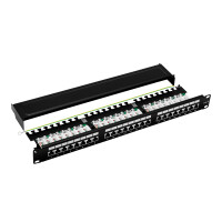 ProfiPatch Patchpanel Patchfeld Cat.6 19 Zoll 24-Port RJ45 g