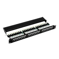 ProfiPatch Patchpanel Patchfeld Cat.6 19 Zoll 24-Port RJ45 g