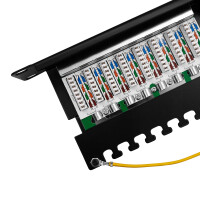 ProfiPatch Patchpanel Patchfeld Cat.6 19 Zoll 24-Port RJ45 g
