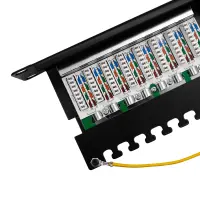 ProfiPatch Patchpanel Patchfeld Cat.6 19 Zoll 24-Port RJ45 g