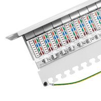 ProfiPatch Patchpanel Patchfeld Cat.6A 10 Zoll 12-Port RJ45 