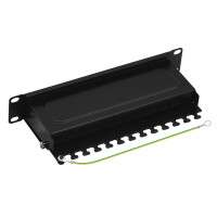 ProfiPatch Patchpanel Patchfeld Cat.6A 10 Zoll 12-Port RJ45 