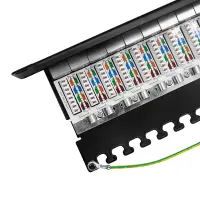 profipatch 10 inch patchpanel cat.6a 500mhz shielded 12-port