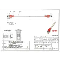 Patchkabel Cat.5e SF/UTP RJ45 Crossover 2,5GB grau mit roter