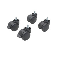 Kunststoff-Lenkrollen Set mit Stahl-Gewi gallery