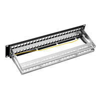 ProfiPatch Patchpanel Verteilerfeld 19 Zoll 48-Port für