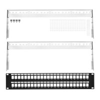ProfiPatch Patchpanel Verteilerfeld 19 Zoll 48-Port für