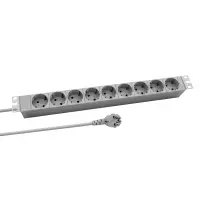 19inch 1u socket strip 9 x cee 7/3 ral70 gallery