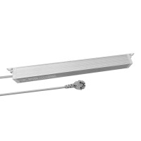 19inch 1u socket strip 9 x cee 7/3 ral7035 3