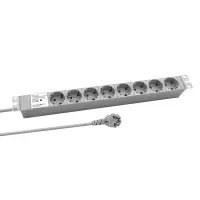 19inch 1u socket strip 8 x cee 7/3 with  gallery