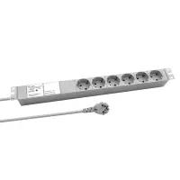 19inch 1u socket strip 6 x cee 7/3 with  gallery