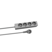 10inch 1u socket strip 4 x cee7/7 ral7035 2