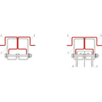 Klemmverbinder-Set für Schrankserie PRO Set 4 Stüc