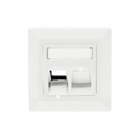ProfiPatch Tragring Trägerrahmen 2x Keystone RJ45 Netzw