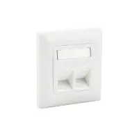profipatch frame set 2-port for keystone white 3